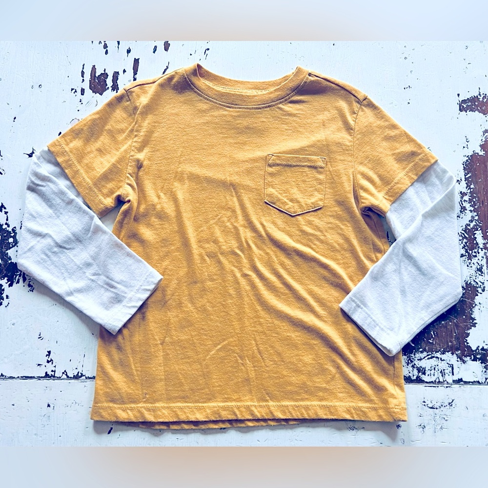 Yellow & Gray LS Tee